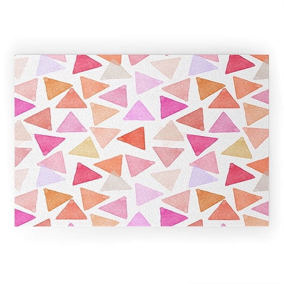 Society6 Hello Sayang Love Triangles Welcome Mat Large 24" x 36"