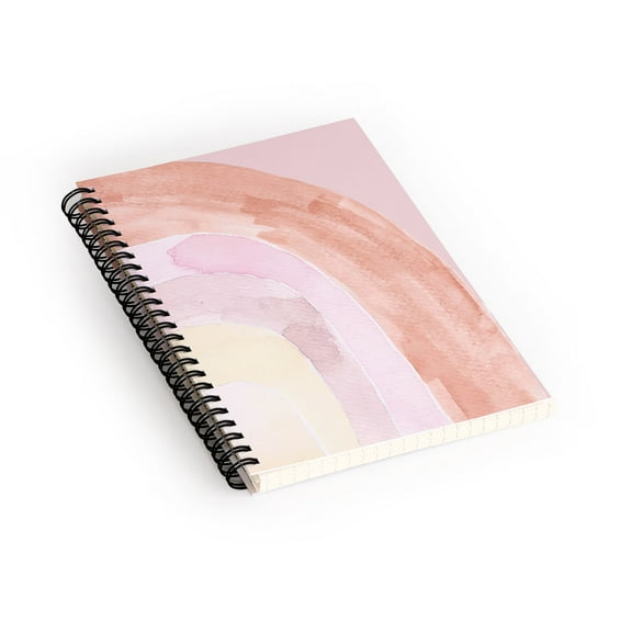 Society6 Hello Twiggs Abrstract Watercolor Rainbow Spiral Notebook
