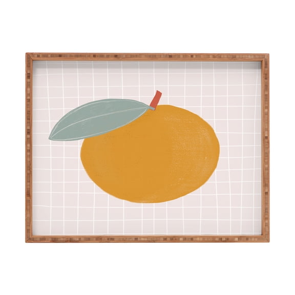 Society6 Hello Twiggs Orange Orange 22.5" x 17" X Large Rectangular Tray