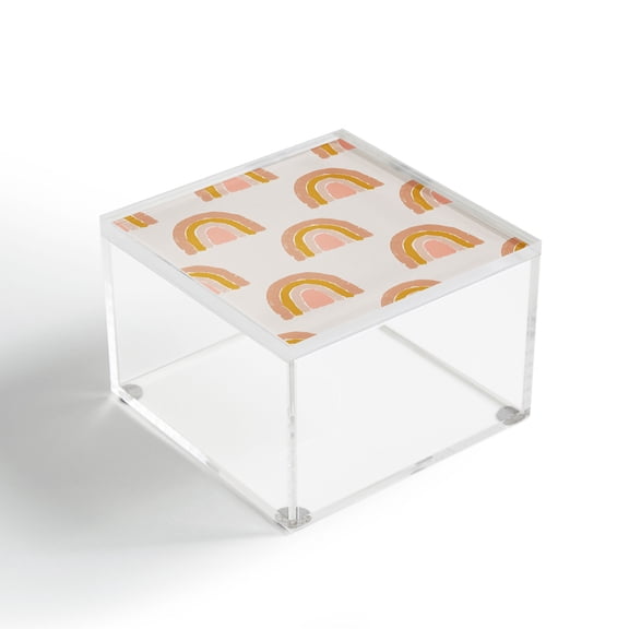 Society6 Hello Twiggs Pastel Rainbow Acrylic Box