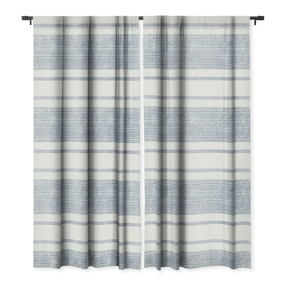 Society6 Holli Zollinger CAPRI STRIPES Single Panel Room Darkening Window Curtain 50" x 84"