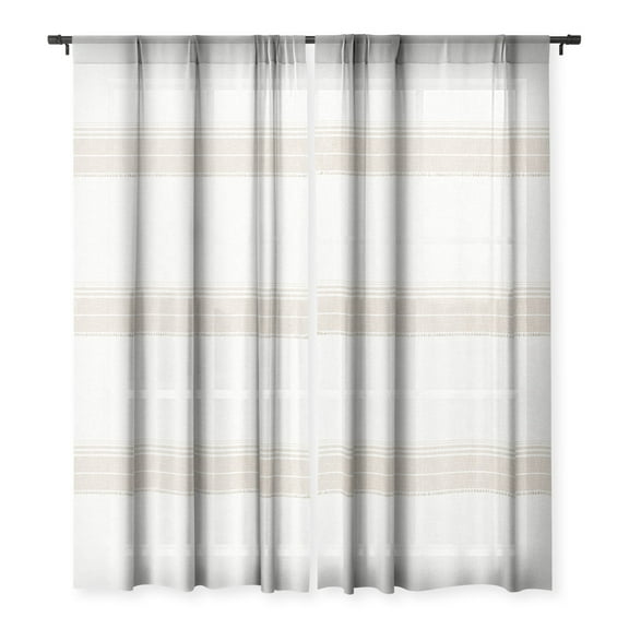 Society6 Holli Zollinger FRENCH LINEN TASSEL Single Panel Sheer Window Curtain 50" x 84"