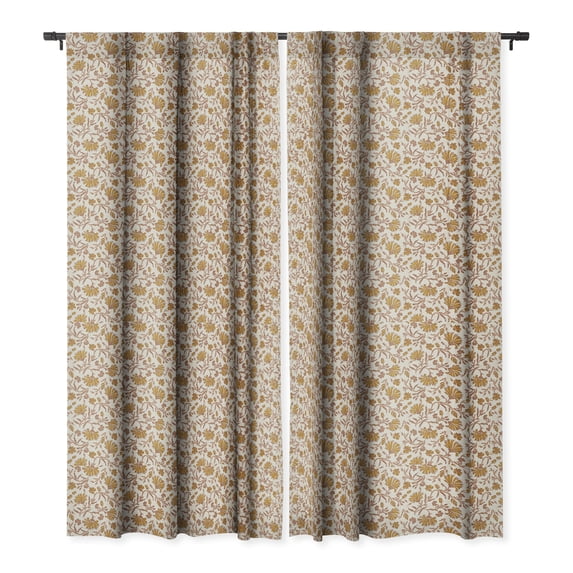 Society6 Holli Zollinger KALAMI FLORAL Single Panel Room Darkening Window Curtain 50" x 96"