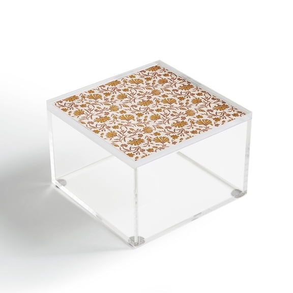 Society6 Holli Zollinger Kalami Floral Acrylic Box