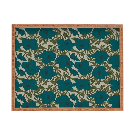 Society6 Holli Zollinger POPPY VINTAGE Large Rectangle Bamboo Tray