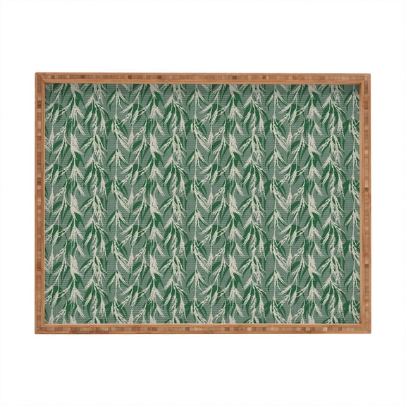 Society6 Holli Zollinger Vintage Palm Large Rectangle Bamboo Tray, 18" x 14"