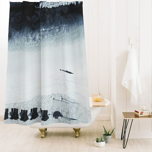 Society6 Ingrid Beddoes Ocean Moody Blues Walk Shower Curtain 71" x 74"