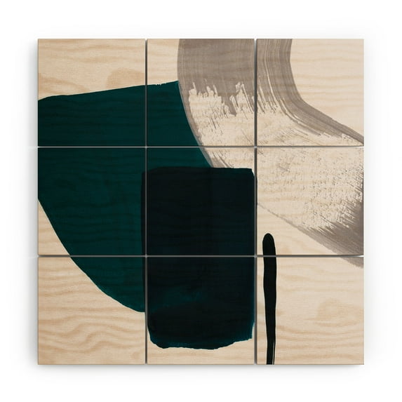 Society6 Iris Lehnhardt Minimalist Painting 02 5' x 5' Wood Wall Mural