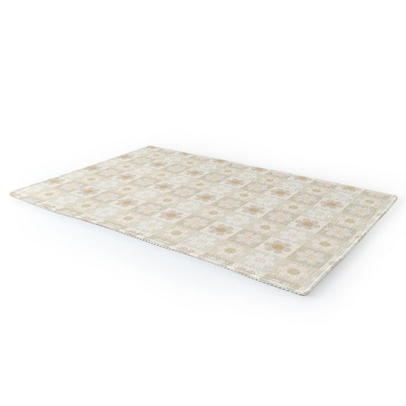 Society6 Iveta Abolina Daisy Check Neutral 8 x 12' Rug