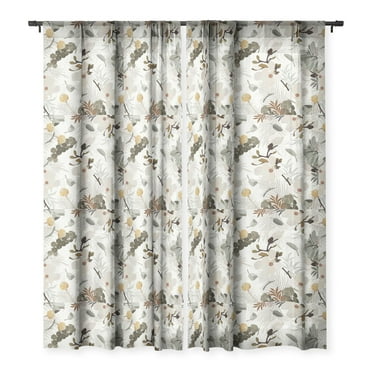 Society6 Iveta Abolina Ella Cream 96" x 50" Single PanelSheer Window Curtain