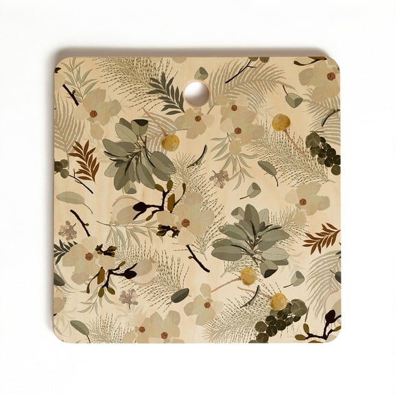 Society6 Iveta Abolina Ella Cream Square Cutting Board, 11.5" x 11.5"