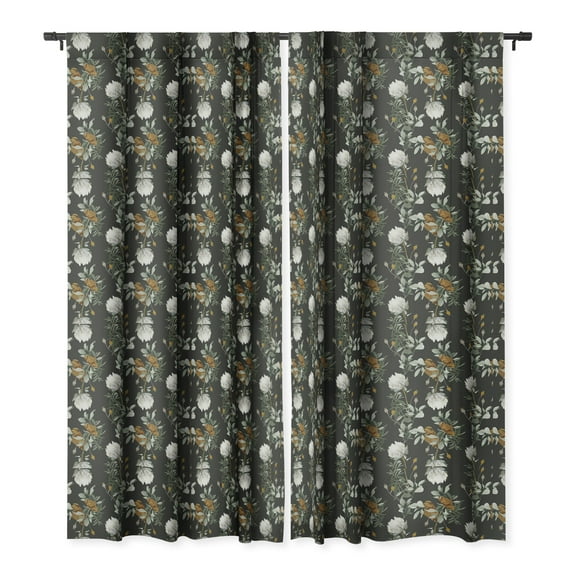 Society6 Iveta Abolina Helaine Night Single Panel Room Darkening Window Curtain 50" x 108"