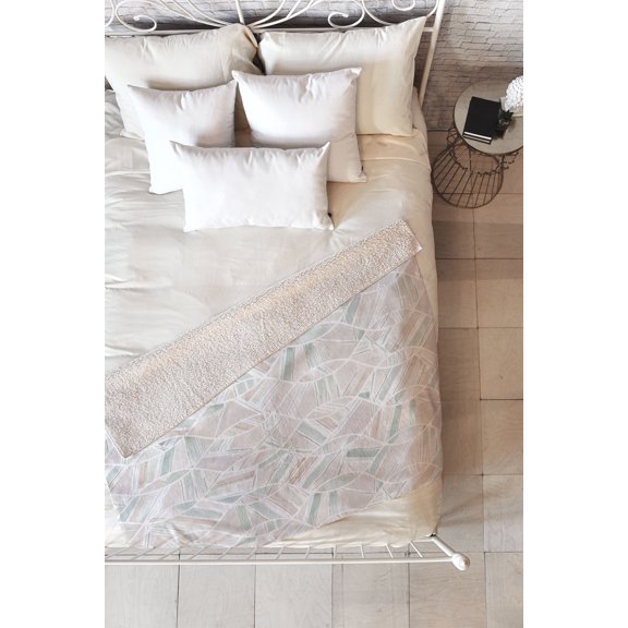 Society6 Jacqueline Maldonado Casual Geo Tile Light Sherpa Fleece Blanket