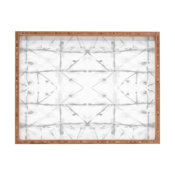 Society6 Jacqueline Maldonado Manifest Grey Large Rectangle Bamboo Tray, 18" x 14"