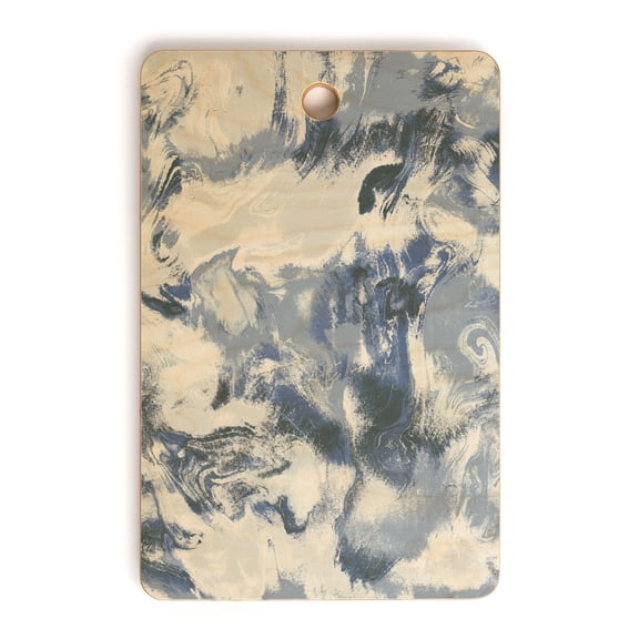 Society6 Jacqueline Maldonado Marble Mist Blue Rectangle Cutting Board, 16" x 10.5"