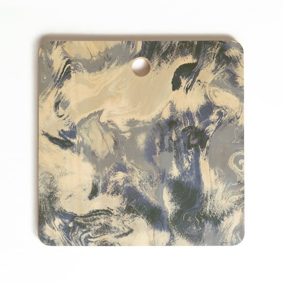 Society6 Jacqueline Maldonado Marble Mist Blue Square Cutting Board, 11.5" x 11.5"