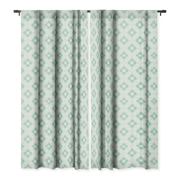Society6 Jacqueline Maldonado Watercolor Shibori Sea Salt Single Panel Room Darkening Window Curtain 50" x 84"