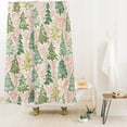 thumbnail image 1 of Society6 Jacqueline Maldonado Winter Tree Farm Peach Shower Curtain 71" x 74", 1 of 3