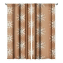 Society6 Lisa Argyropoulos Cozy Flurries Single Panel Room Darkening Window Curtain 50" x 84"
