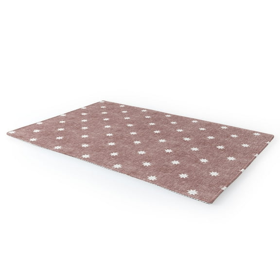 Society6 Little Arrow Design Co Stars On Mauve 8' x 12' Rug