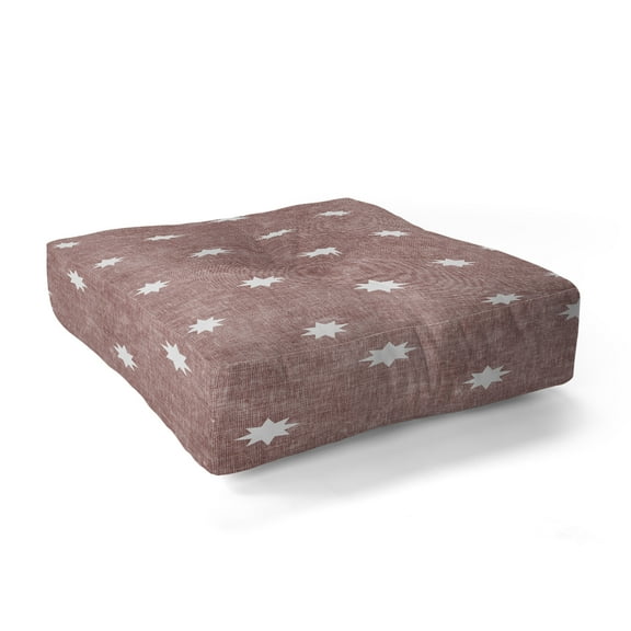 Society6 Little Arrow Design Co Stars On Mauve Square Floor Pillow