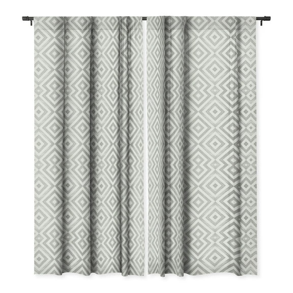 Society6 Little Arrow Design Co Watercolor Diamonds In Grey Single Panel Room Darkening Window Curtain 50" x 108"