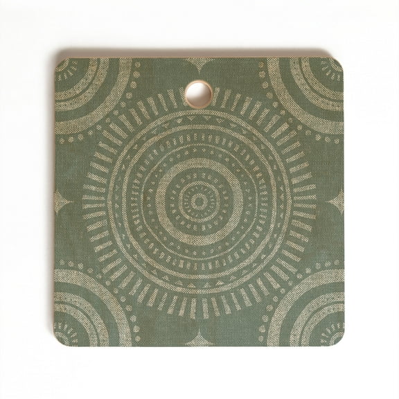 Society6 Little Arrow Design Co boho sun and stars dark teal Square Cutting Board