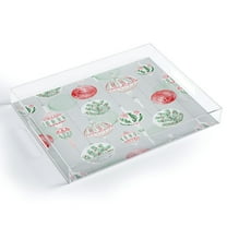 Society6 Little Arrow Design Co watercolor rudolf Decorative Acrylic Tray, 8" x 6 1/4" x 1", green