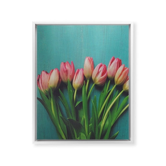 Society6 Lovely Pink Tulips by Olivia St Claire Framed Art Canvas