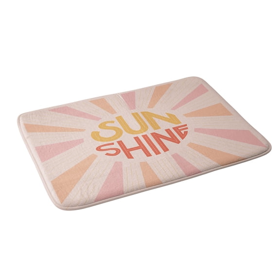 Society6 Lyman Creative Co Sunshine Hand Lettering Bath Mat 34" x 21"