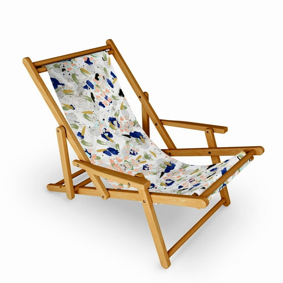 Society6 Marta Barragan Camarasa Abstract shapes of textures on marble II Sling Chair