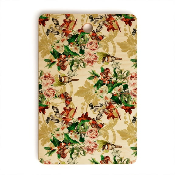 Society6 Marta Barragan Camarasa Baroque Flower Bouquet I Rectangle Cutting Board, 16" x 10.5"