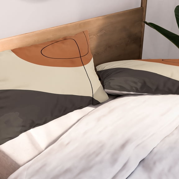 Society6 Modern Abstract Shapes 3 by Alisa Galitsyna Pillow Sham Set of 2