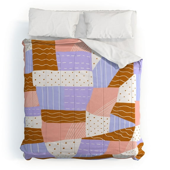 Society6 Modern Quilt Lilac by Sunshinecanteen Comforter