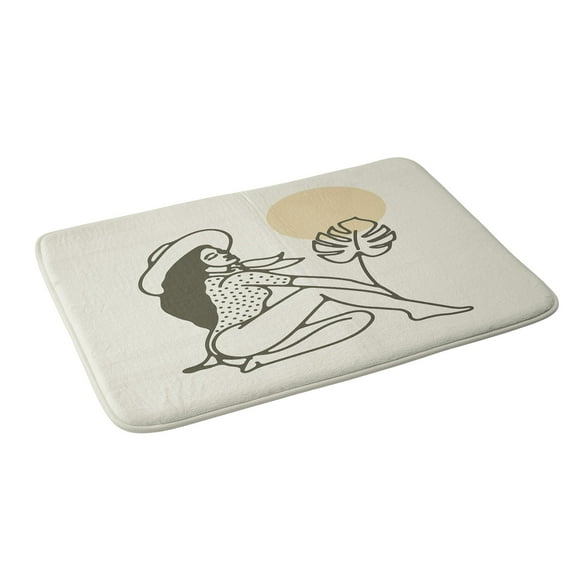 Society6 Nick Quintero Cowgirl Palm Bath Mat 34" x 21"