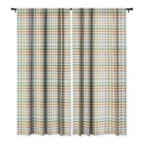 Society6 Ninola Design Countryside Gingham Picnic Single Panel Room Darkening Window Curtain 50" x 64"