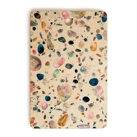 Society6 Ninola Design Mineral Terrazzo Rectangle Cutting Board, 16" x 10.5"