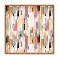 Society6 Ninola Design Rustic Texture Warm Large Square Bamboo Tray, 16" x 16"