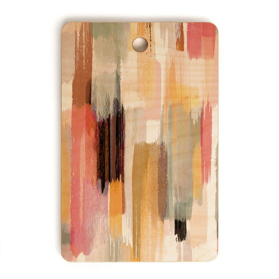Society6 Ninola Design Rustic Texture Warm Rectangle Cutting Board, 16" x 10.5"