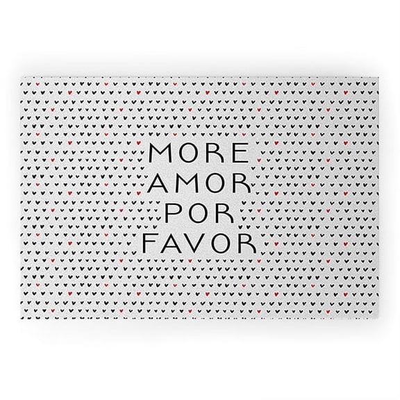 Society6 Orara Studio More Amor Love Quote Welcome Mat Large 24" x 36"