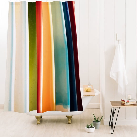 Society6 Pi Photography And Designs Colorful Surfboards Shower Curtain 71" x 74"