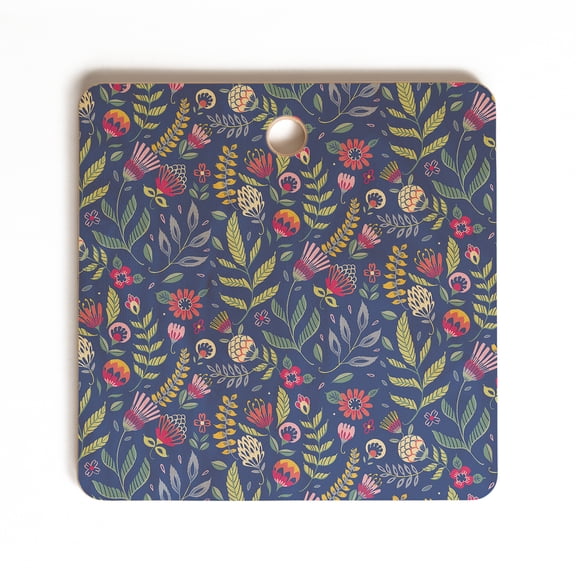 Society6 Pimlada Phuapradit Blue Belle Square Cutting Board