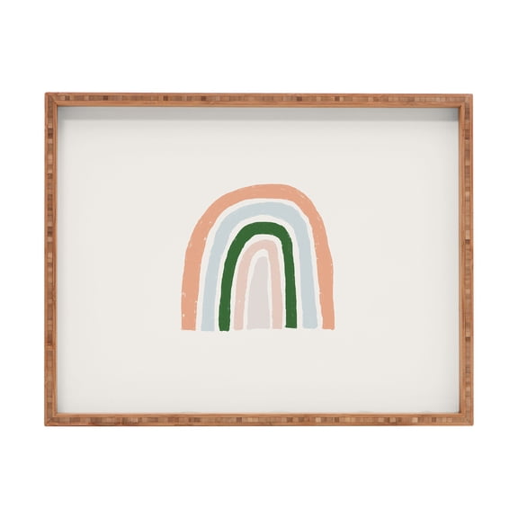 Society6 Pink Rainbow by Hello Twiggs Rectangular Tray