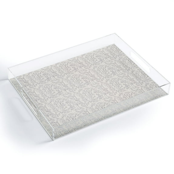 Society6 Poppy Grey by Holli Zollinger Acrylic Tray