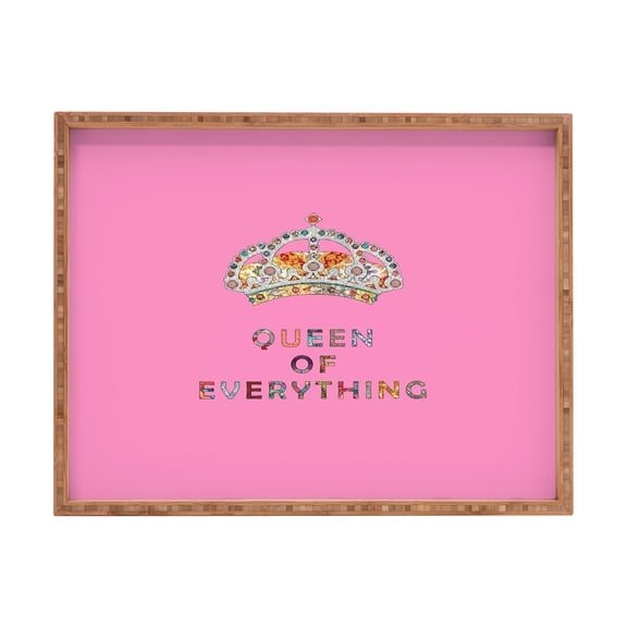 Society6 Queen of Everything by Bianca Green Rectangular Bamboo Tray
