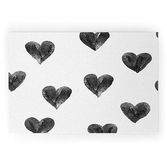 Society6 Robert Farkas I drew a few hearts for you Welcome Mat Large 24" x 36"