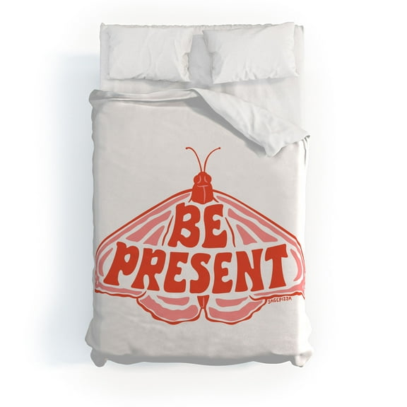 Society6 Sagepizza BE PRESENT Duvet Cover Cotton Full