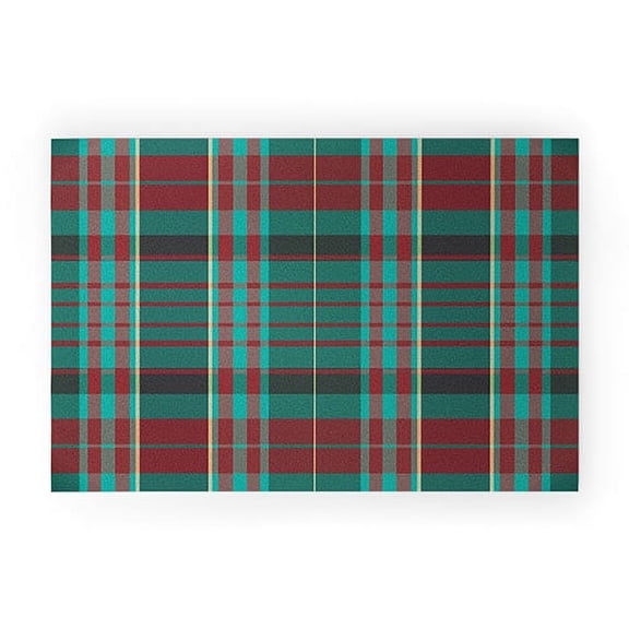 Society6 Sheila Wenzel Ganny The Season Plaids 30" x 20" Welcome Mat