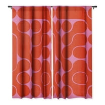 Society6 Showmemars Abstract Midcentury Shapes No 6 Single Panel Room Darkening Window Curtain 50" x 108"