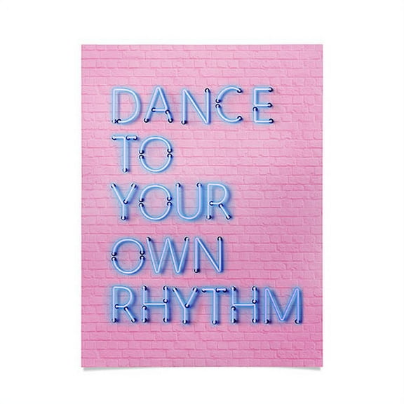Society6 Showmemars Dance To Your Own Rhythm Blue 9" x 12" Poster